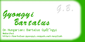 gyongyi bartalus business card